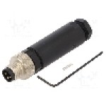 Conector M8, 3 pini, clasa etanseitate IP67, MURR ELEKTRONIK - 7000-08601-0000000
