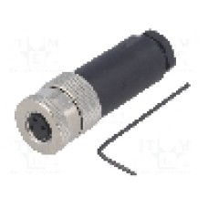 Conector M8, 3 pini, clasa etanseitate IP67, TE Connectivity - T4010008031-000