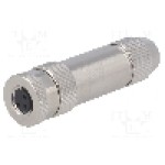 Conector M8, 3 pini, clasa etanseitate IP67, TE Connectivity - T4010019031-000