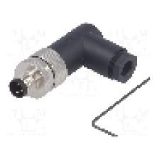 Conector M8, 3 pini, clasa etanseitate IP67, TE Connectivity - T4013008031-000