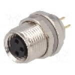Conector M8, 3 pini, clasa etanseitate IP67, TE Connectivity - T4041017031-000