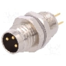 Conector M8, 3 pini, clasa etanseitate IP67, TE Connectivity - T4042014031-000
