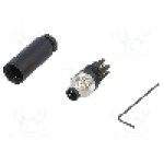 Conector M8, 3 pini, clasa etanseitate IP67, WEIDMÜLLER - 1803860000 SAIS-M8-3P