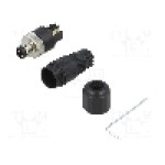 Conector M8, 4 pini, clasa etanseitate IP65, DEGSON ELECTRONICS - PB-M8A-04P-MM-SL7001-00A(H)