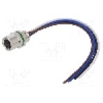 Conector M8, 4 pini, clasa etanseitate IP65, IP67, DEGSON ELECTRONICS - SD-M8A-04P-FF-SH7B10-00A(H)