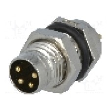 Conector M8, 4 pini, clasa etanseitate IP67, AMPHENOL - 8-04PMMP-SF7001