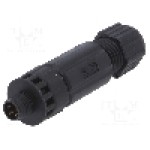Conector M8, 4 pini, clasa etanseitate IP67, AMPHENOL - 8P-04BMMB-SL7001