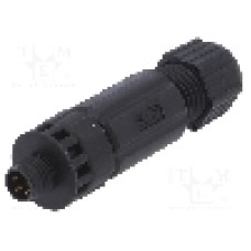 Conector M8, 4 pini, clasa etanseitate IP67, AMPHENOL - 8P-04BMMB-SL7001