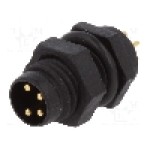 Conector M8, 4 pini, clasa etanseitate IP67, AMPHENOL - 8P-04PMMP-SF7001