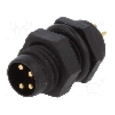 Conector M8, 4 pini, clasa etanseitate IP67, AMPHENOL - 8P-04PMMP-SF7001