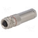 Conector M8, 4 pini, clasa etanseitate IP67, BULGIN - PXMBNI08FBF04ASC