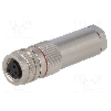 Conector M8, 4 pini, clasa etanseitate IP67, BULGIN - PXMBNI08FBF04ASC
