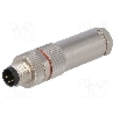 Conector M8, 4 pini, clasa etanseitate IP67, BULGIN - PXMBNI08FIM04ASC