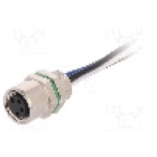 Conector M8, 4 pini, clasa etanseitate IP67, BULGIN - PXMBNI08FPF04AFL001