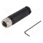 Conector M8, 4 pini, clasa etanseitate IP67, BULGIN - PXPPAM08FBF04AST