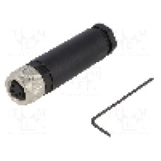 Conector M8, 4 pini, clasa etanseitate IP67, BULGIN - PXPPAM08FBF04AST