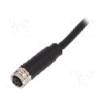 Conector M8, 4 pini, clasa etanseitate IP67, BULGIN - PXPPVC08FBF04ACL010PVC