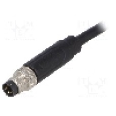 Conector M8, 4 pini, clasa etanseitate IP67, BULGIN - PXPPVC08FIM04ACL010PVC