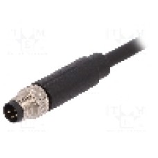 Conector M8, 4 pini, clasa etanseitate IP67, BULGIN - PXPTPU08FIM04ACL010PUR