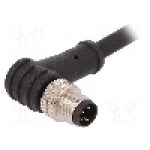 Conector M8, 4 pini, clasa etanseitate IP67, BULGIN - PXPTPU08RAM04ACL010PUR