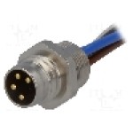 Conector M8, 4 pini, clasa etanseitate IP67, CONEC - SAL-8-FS4-0,2