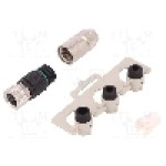 Conector M8, 4 pini, clasa etanseitate IP67, HARTING - 21021512405