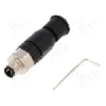 Conector M8, 4 pini, clasa etanseitate IP67, HARTING - 21023591401