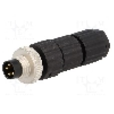Conector M8, 4 pini, clasa etanseitate IP67, HIRSCHMANN - 933407100 ELST 4008 V