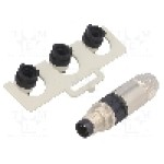 Conector M8, 4 pini, clasa etanseitate IP67, MURR ELEKTRONIK - 7000-08351-0000000