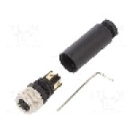 Conector M8, 4 pini, clasa etanseitate IP67, PHOENIX CONTACT - SACC-M 8FS-4CON-M-SW 1506891 Conector M8, 4 pini, clasa etanseitate IP67, PHOENIX CONTACT - SACC-M 8FS-4CON-M-SW 1506891