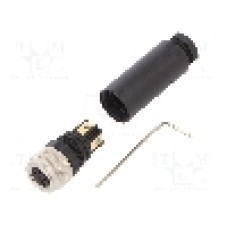 Conector M8, 4 pini, clasa etanseitate IP67, PHOENIX CONTACT - SACC-M 8FS-4CON-M-SW 1506891 Conector M8, 4 pini, clasa etanseitate IP67, PHOENIX CONTACT - SACC-M 8FS-4CON-M-SW 1506891