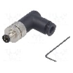 Conector M8, 4 pini, clasa etanseitate IP67, TE Connectivity - T4013008041-000