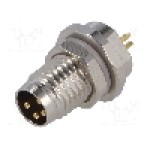 Conector M8, 4 pini, clasa etanseitate IP67, TE Connectivity - T4030014041-000
