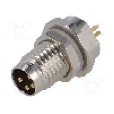 Conector M8, 4 pini, clasa etanseitate IP67, TE Connectivity - T4030014041-000
