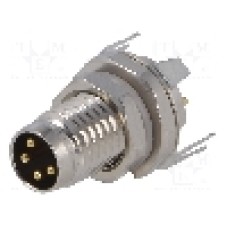 Conector M8, 4 pini, clasa etanseitate IP67, TE Connectivity - T4040034041-000