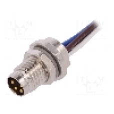 Conector M8, 4 pini, clasa etanseitate IP67, TE Connectivity - T4070014041-001