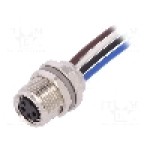 Conector M8, 4 pini, clasa etanseitate IP67, TE Connectivity - T4071017041-001
