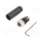 Conector M8, 4 pini, clasa etanseitate IP67, WEIDMÜLLER - 1803880000 SAIB-M8-4P