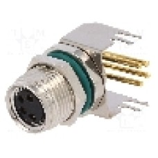 Conector M8, 4 pini, clasa etanseitate IP68, AMPHENOL - M8S-04PFFR-SF8001 Conector M8, 4 pini, clasa etanseitate IP68, AMPHENOL - M8S-04PFFR-SF8001