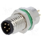 Conector M8, 5 pini, clasa etanseitate IP65, IP67, DEGSON ELECTRONICS - SP-M8B-05P-MM-SF7003