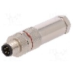 Conector M8, 5 pini, clasa etanseitate IP67, BULGIN - PXMBNI08FIM05BSC