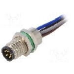 Conector M8, 5 pini, clasa etanseitate IP67, BULGIN - PXMBNI08RPM05BFL001