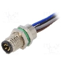 Conector M8, 5 pini, clasa etanseitate IP67, BULGIN - PXMBNI08RPM05BFL001