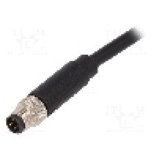 Conector M8, 5 pini, clasa etanseitate IP67, BULGIN - PXPPVC08FIM05BCL010PVC