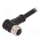 Conector M8, 5 pini, clasa etanseitate IP67, BULGIN - PXPPVC08RAF05BCL010PVC