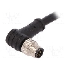Conector M8, 5 pini, clasa etanseitate IP67, BULGIN - PXPPVC08RAM05BCL010PVC