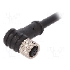 Conector M8, 5 pini, clasa etanseitate IP67, BULGIN - PXPTPU08RAF05BCL010PUR