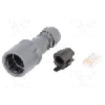 Conector RJ45, {{Subtip conector}}, {{Numarul de pini}} pini, BULGIN - PXP6034/B