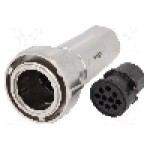 Conector circular, mama, 10 pini, BULGIN - PXM7010/10S/CR/0911/SN Conector circular, mama, 10 pini, BULGIN - PXM7010/10S/CR/0911/SN