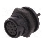 Conector circular, mama, 10 pini, BULGIN - PXP4013/10S/PC